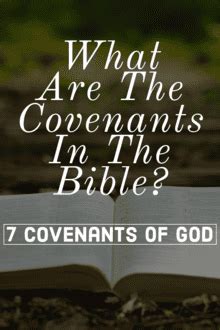 What Are The Covenants In the Bible? (7 Covenants Of God)