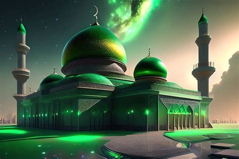 Green Mosque Wallpaper