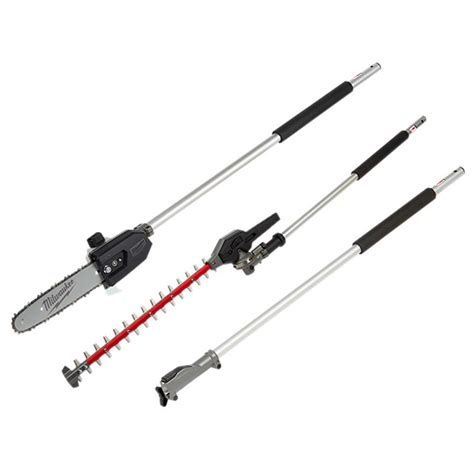 Milwaukee M18 FUEL QUIK-LOK 10 in. Pole Saw and Articulating Hedge Trimmer Attachments with QUIK ...
