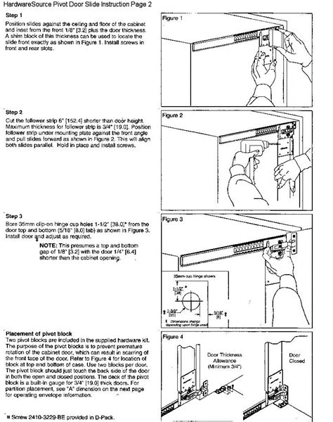 Installation instructions for pivot door slide hardware. This is from Hardwaresource.com. http ...