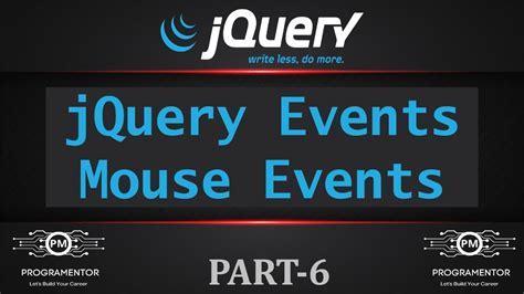 06 | jQuery Events | Mouse Events In jQuery | Events In jQuery | Learn jQuery (Hindi/Urdu) - YouTube