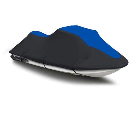 BLACK / BLUE HEAVY-DUTY, PWC 600D JET SKI Cover Compatible for Sea Doo ...