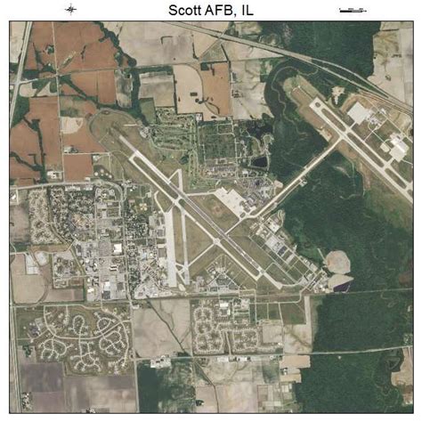 Aerial Photography Map of Scott AFB, IL Illinois