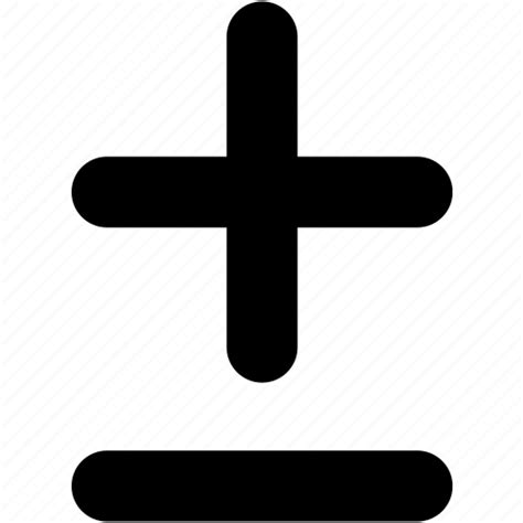 Addition, math, mathematical symbol, minus, plus, plus minus, plus minus sign icon