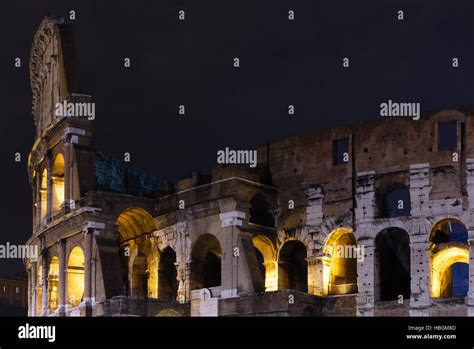 Colosseum night view, Rome Stock Photo - Alamy