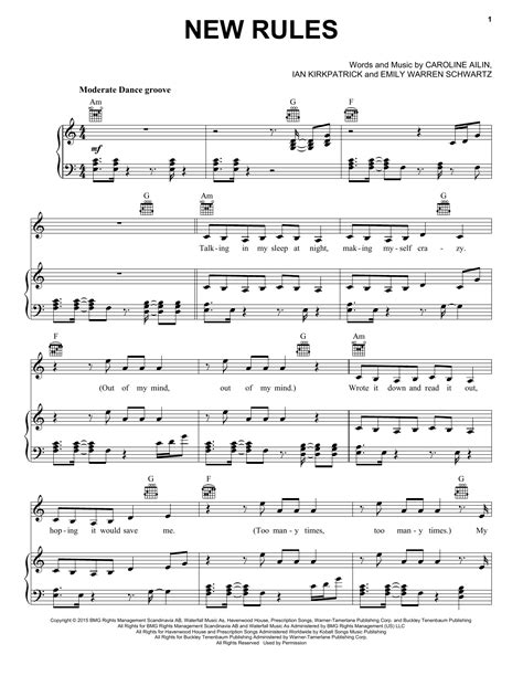 Dua Lipa - New Rules sheet music