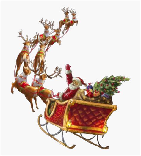 Transparent Santa Claus Sleigh Png - Christmas Day, Png Download - kindpng