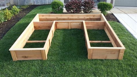 Cedar Raised Garden Bed Step by Step Plans | 8ft U-shaped Garden Bed | INSTANT DOWNLOAD PDF ...