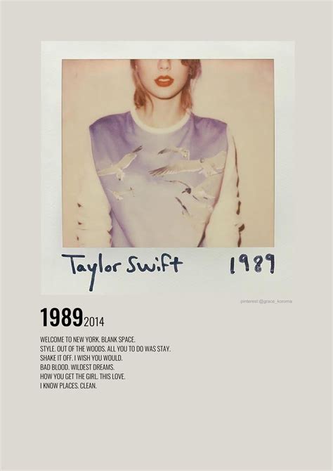 album poster 1989 | Taylor swift album cover, Taylor swift posters, Taylor swift album