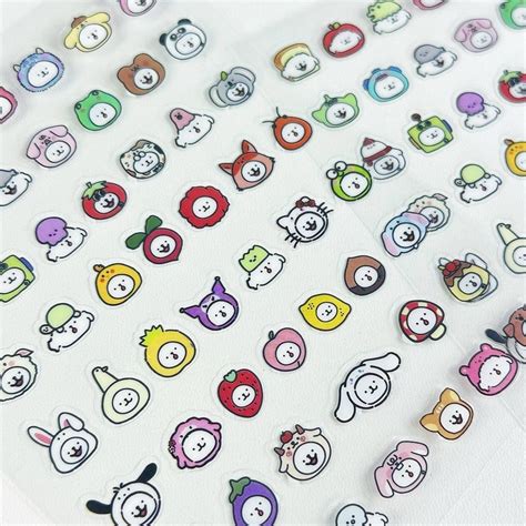 56Pcs Cute Cartoon Dog Journal Hand Account Diary Decorative Material ...