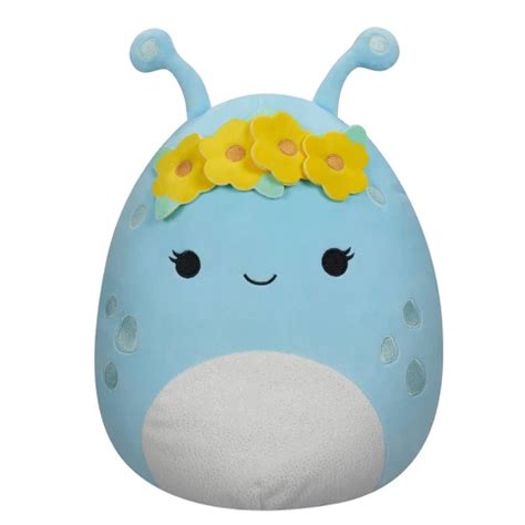 Squishmallows 11" Neelu Pastel Blue Alien With Flower Crown Little ...