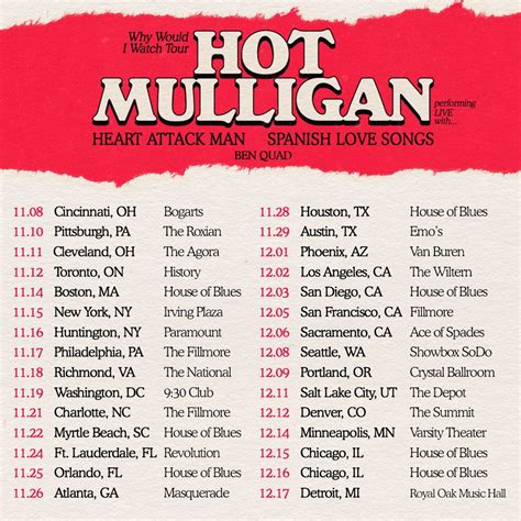 Hot Mulligan announce fall tour with Heart Attack Man, Spanish Love ...