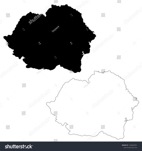 Vector Map Romania Isolated Vector Illustration Stock Vector (Royalty ...