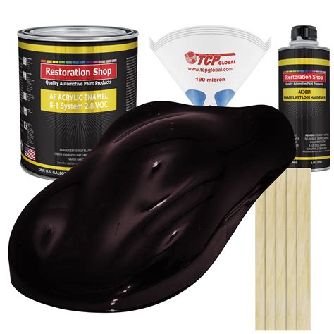 Restoration Shop - Black Cherry Pearl Acrylic Enamel Auto Paint, Complete Gallon Paint Kit ...