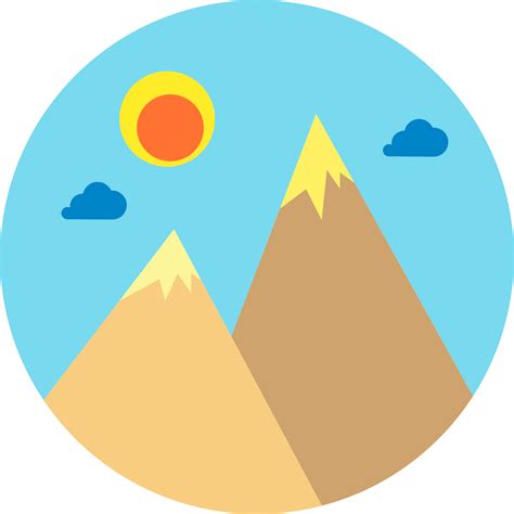 Clipart - Flat Shaded Mountains