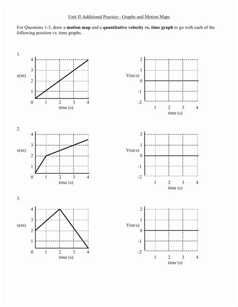 Physical Science Graphing Motion Worksheet