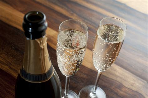 Two flutes of chilled champagne - Free Stock Image