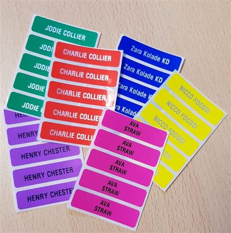 Colour Self Adhesive Labels (1 Line)