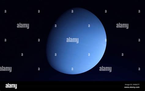 Uranus Planet of breathtaking blue color with one of its sides under ...