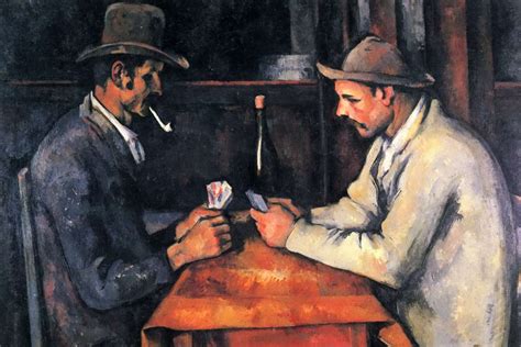 Surveying The Card Players Paintings by Paul Cezanne | Widewalls