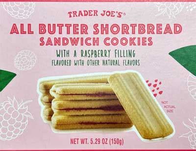 Trader Joe's All Butter Shortbread Sandwich Cookies with Raspberry ...