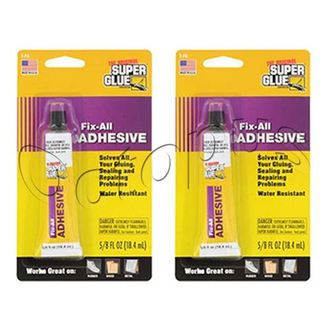 The Original Super Glue Fix All Adhesive 2 pieces (5/8 oz ea) Multi ...