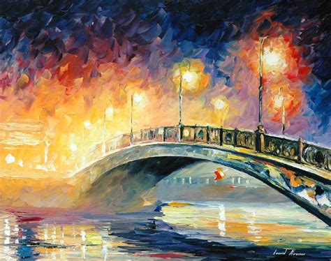 BRIDGE — PALETTE KNIFE Oil Painting On Canvas By Leonid Afremov - Size ...