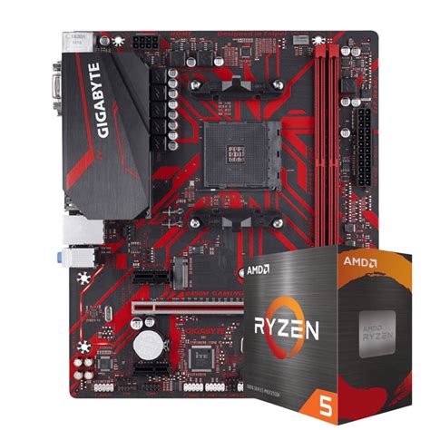 RYZEN 2600 WITH GIGABYTE B450M MOTHERBOARD WITH AA-480 CPU