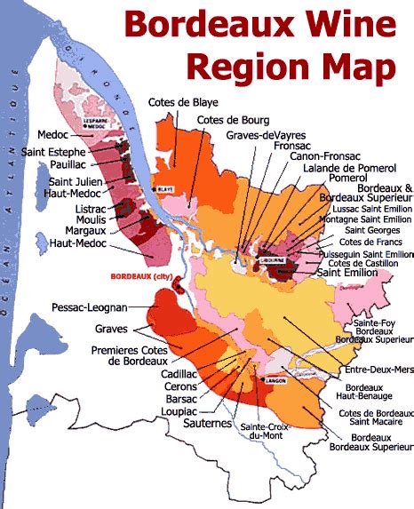 Maps Of Bordeaux Wine Producers, Appellations, Chateaux