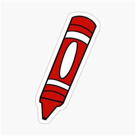 "Red Crayon" Sticker by SaradaBoru | Redbubble