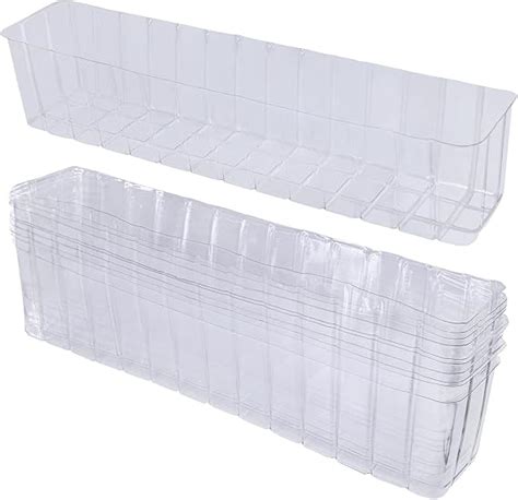 10 Pcs Plastic Planter Liners Clear Rectangular Plastic Liners for Flower Box Planter Window Box ...