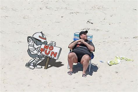 No Fun Allowed | Chris Christie Beach Picture | Know Your Meme