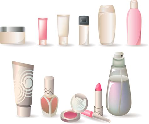 A Variety Of Cosmetic Bottles Vector - Vector download