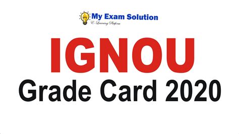 IGNOU Grade Card 2020 - Check June & December Exam Results Here! - My ...