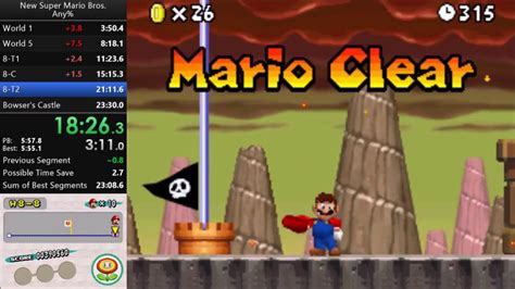 New Super Mario Bros. Any% Speedrun in 23:28 (Former World Record) - YouTube