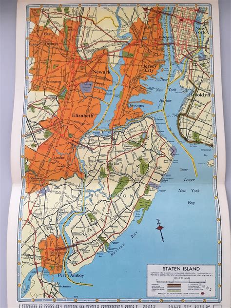 1960s Vintage Staten Island Map New York Vintage Atlas - Etsy Singapore