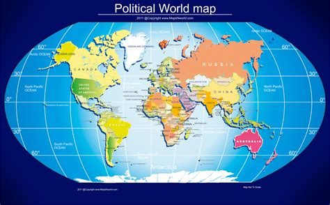 Political world map enlarge view