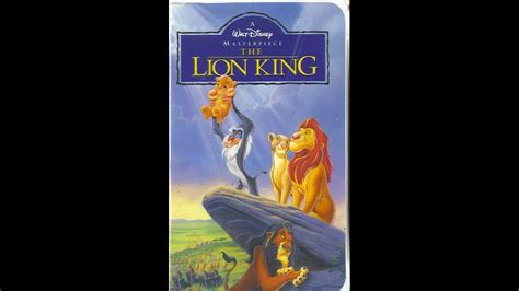 Opening to The Lion King 1995 VHS - YouTube