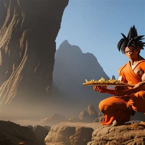 Goku eating Ramen - AI Generated Artwork - NightCafe Creator