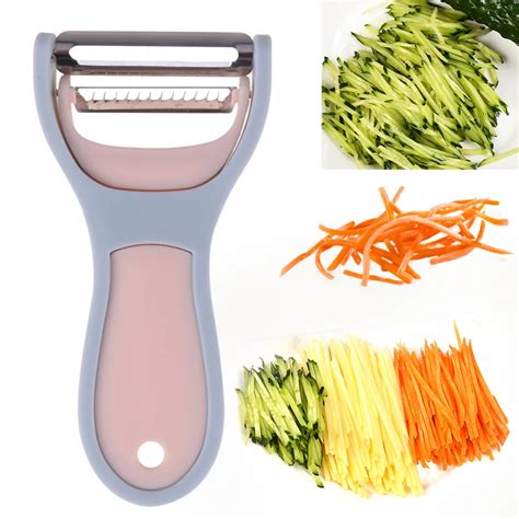 2 Pcs Julienne Peeler Vegetable Peeler Double Planing Grater Slicer Carrot Potato Grater Cutter ...