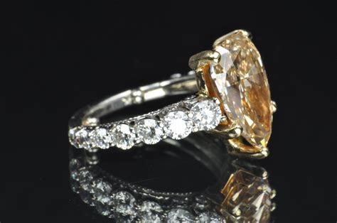 5.64 Carat Fancy Yellow Diamond Ring / GIA Certified from timelessantiques on Ruby Lane