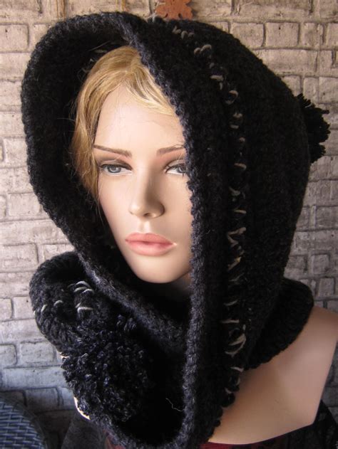 Crochet Hooded Scarf Crochet Cowl Hood Scarf Crochet Hood - Etsy