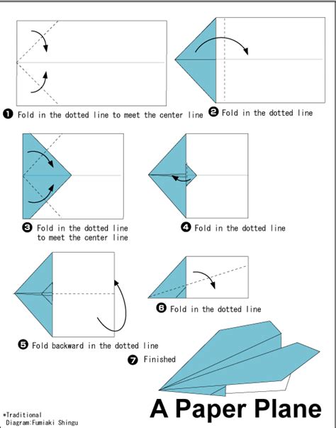 Paper Plane 1 - Easy Origami instructions For Kids