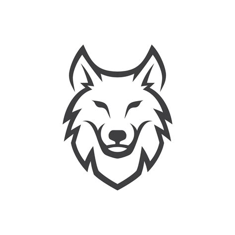 Simple Wolf Head line Art Vector Illustration 7609642 Vector Art at Vecteezy