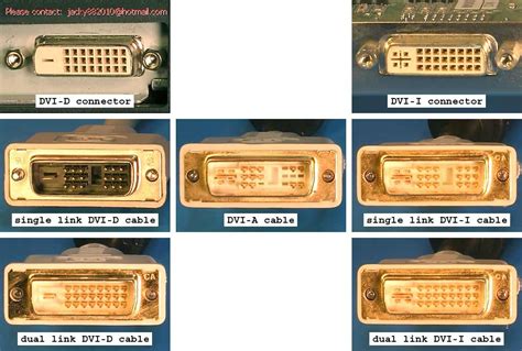 To recognize DVI-D, DVI-I, and (the extremely rare) DVI-A connectors,DVI cables customized