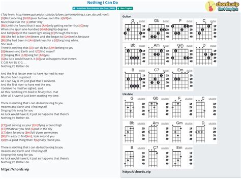 Chord: Nothing I Can Do - Ben Taylor - tab, song lyric, sheet, guitar ...
