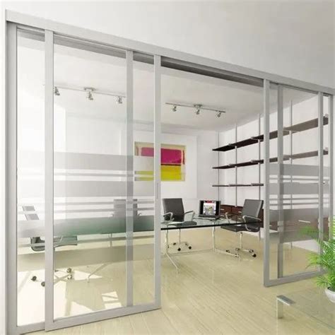 Sliding Door Aluminium Glass Office Partition at Rs 315/square feet ...