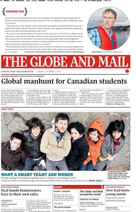 Globe editorial: Flip through the pages of the new Globe and Mail - The ...