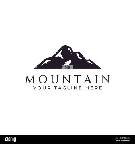 Mountain landscape view, with a minimalist design. Logo for photographers, climbers and ...