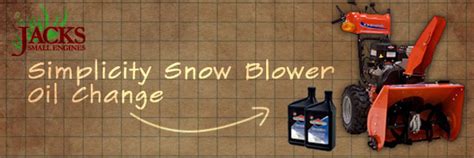 Simplicity Snow Blower Oil Change